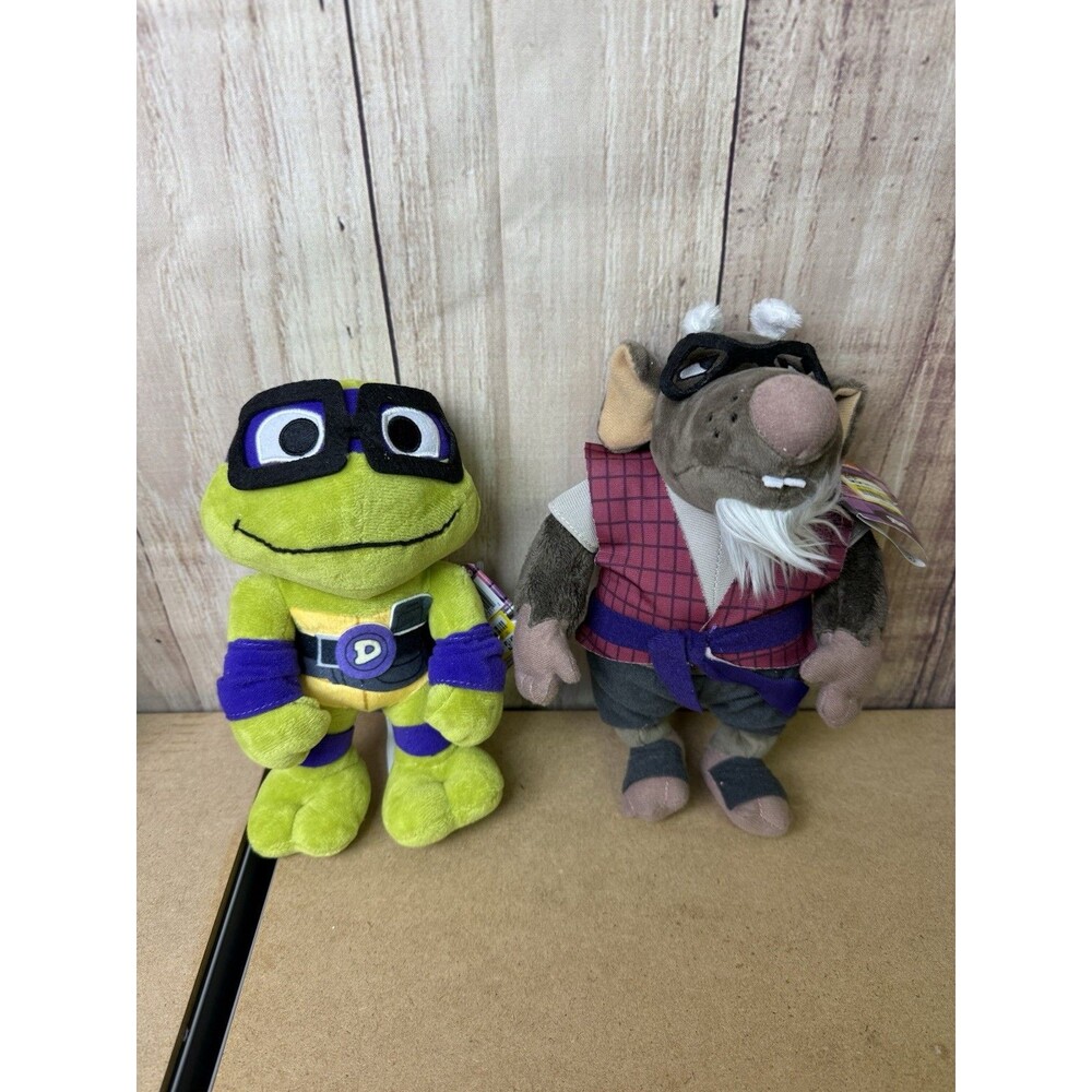 Teenage Mutant Ninja Turtles Mayhem Movie TMNT Set of 2 Plush - NEW w/tags - 8”